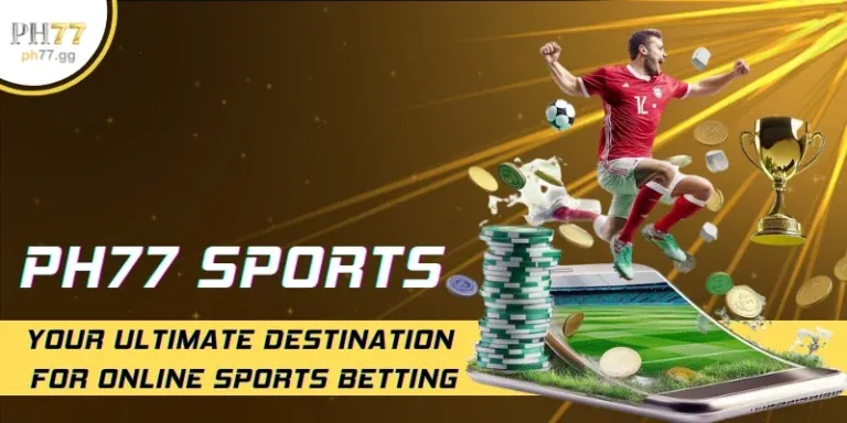 Vận động viên tennis đang giao bóng trên sân đấu kỹ thuật số với biểu tượng CM888 Nổ Hũ, màu xanh lá cây và vàng.