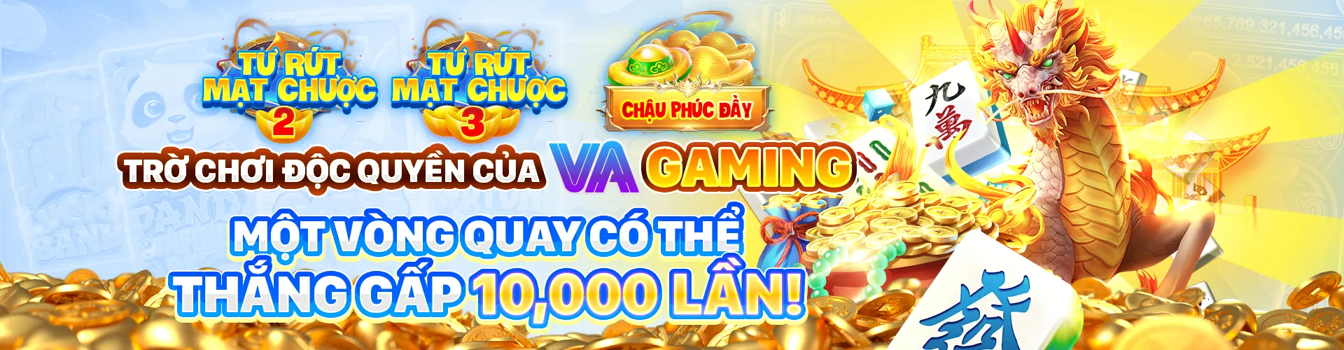 Hình ảnh chính của trò chơi nổ hũ CM888 với biểu tượng tiền vàng và máy slot lấp lánh